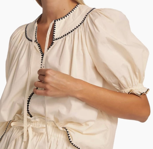 Ulla Johnson - Ruby Cotton Puff Sleeve Top