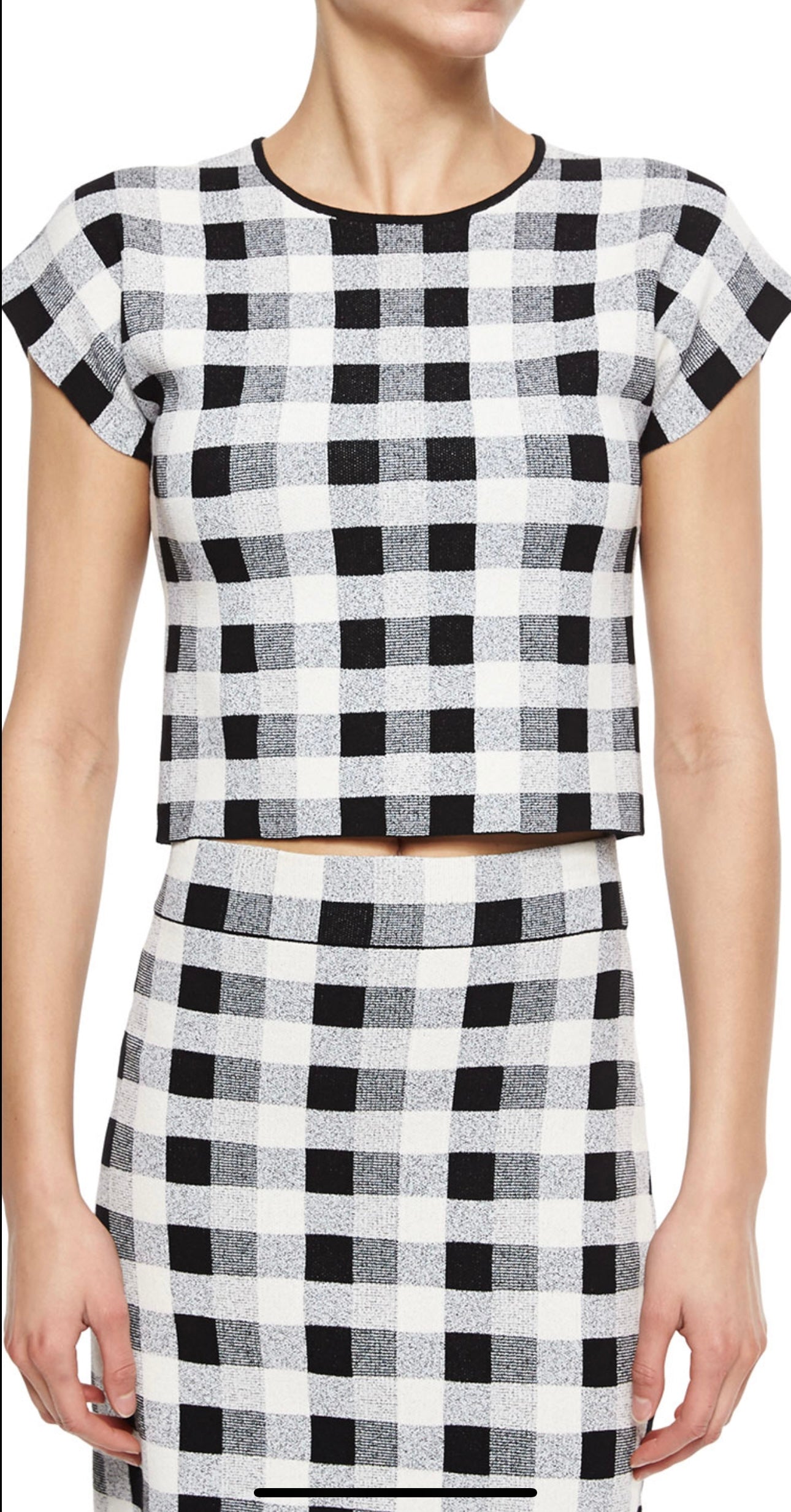 Theory
Seblyn Magnified Plaid Crop Top & Skirt