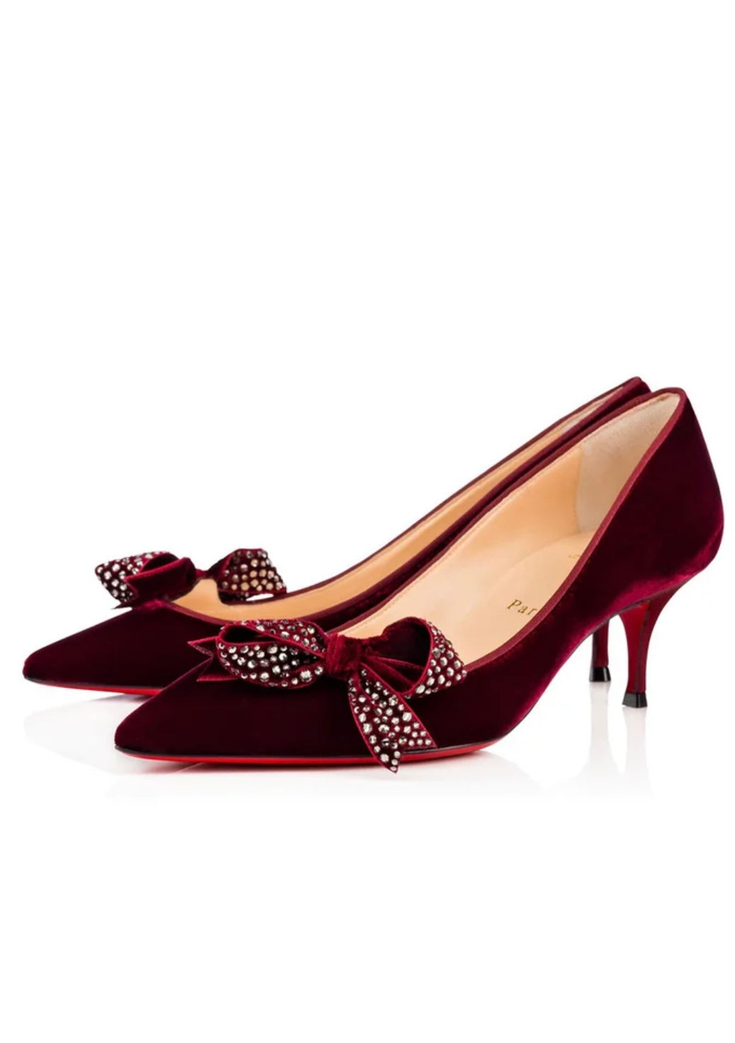 CHRISTIAN LOUBOUTIN
Mlle Menule Velvet 55mm Red Sole Pump, Orthodox