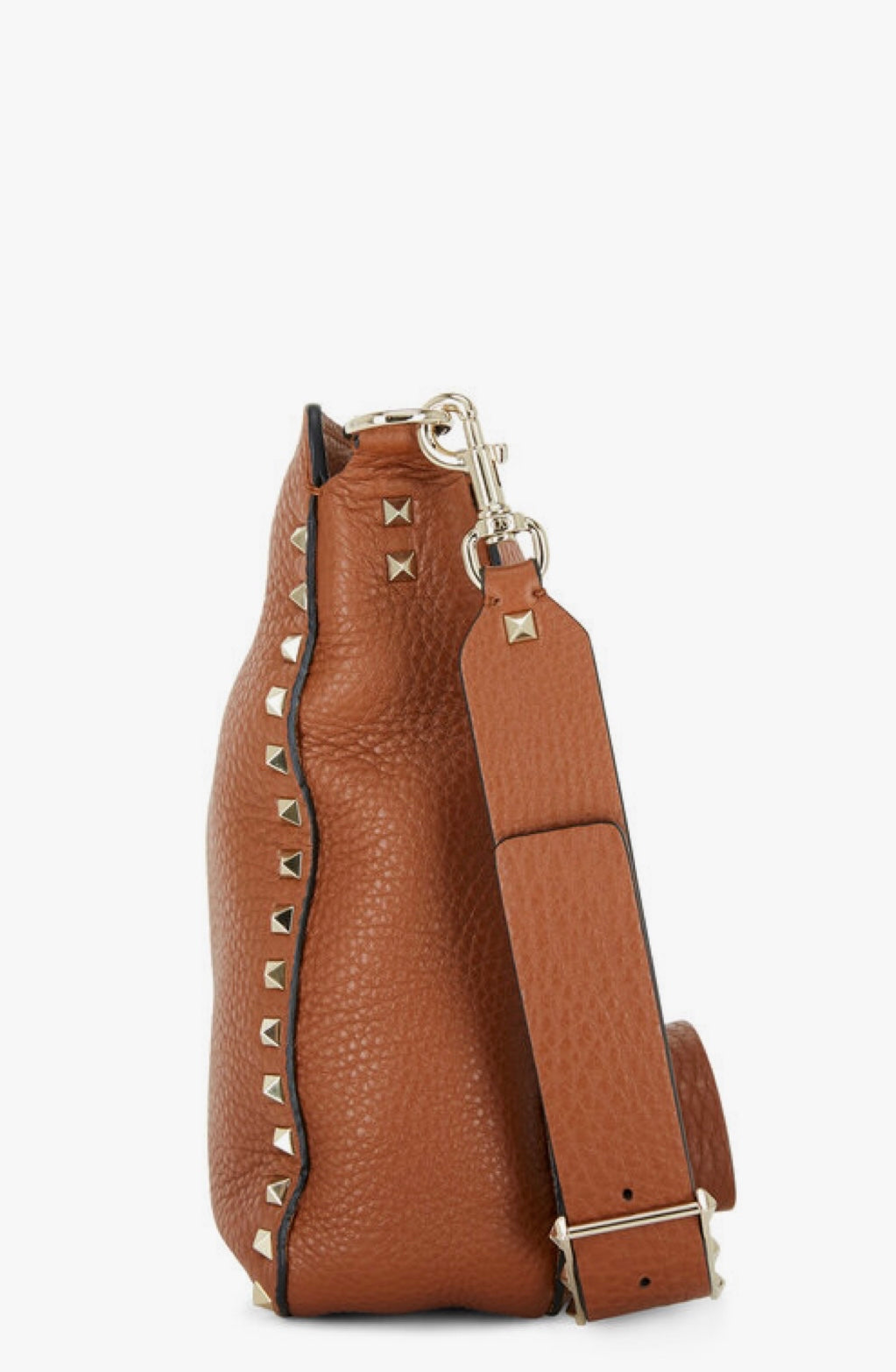 Valentino - Rockstud Leather Hobo in Tan