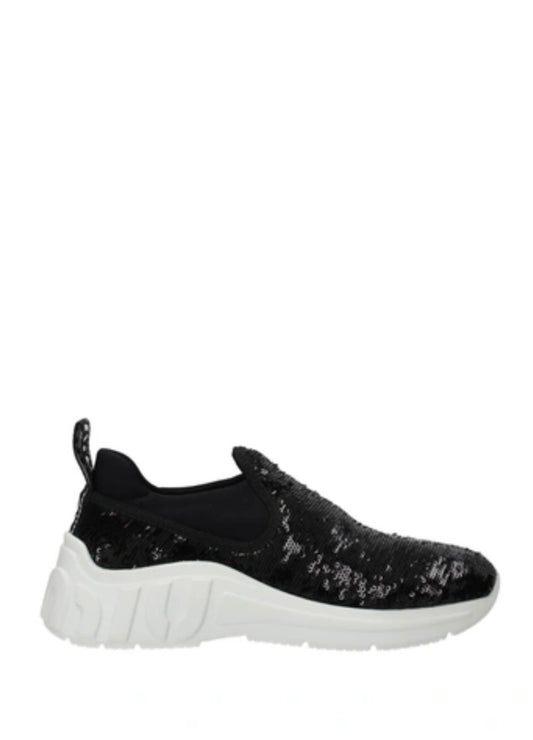 Miu Miu - Black Sequin Sneakers