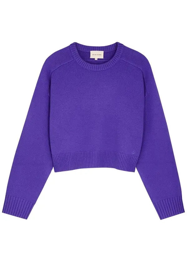 LouLou Studio purple knit crewneck