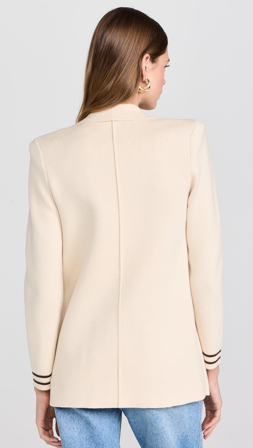 L’AGENCE eileen boyfriend knit blazer