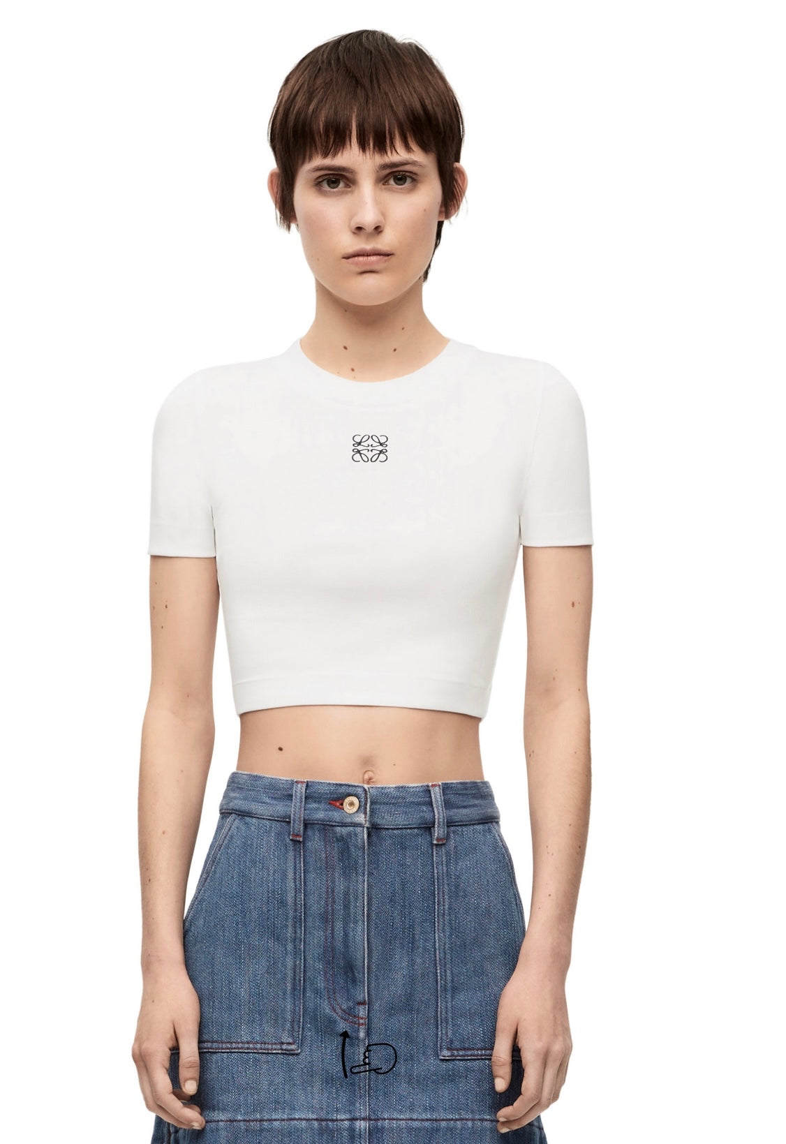 LOEWE - cropped top in cotton