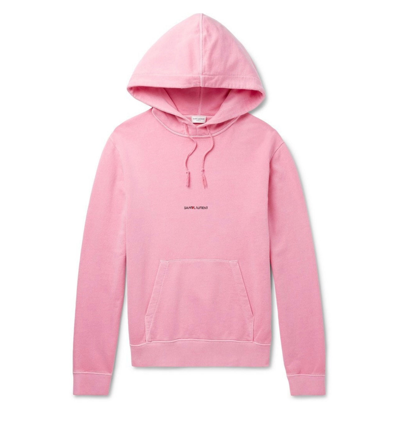 SAINT LAURENT - MENS PINK HOODED SWEATSHIRT