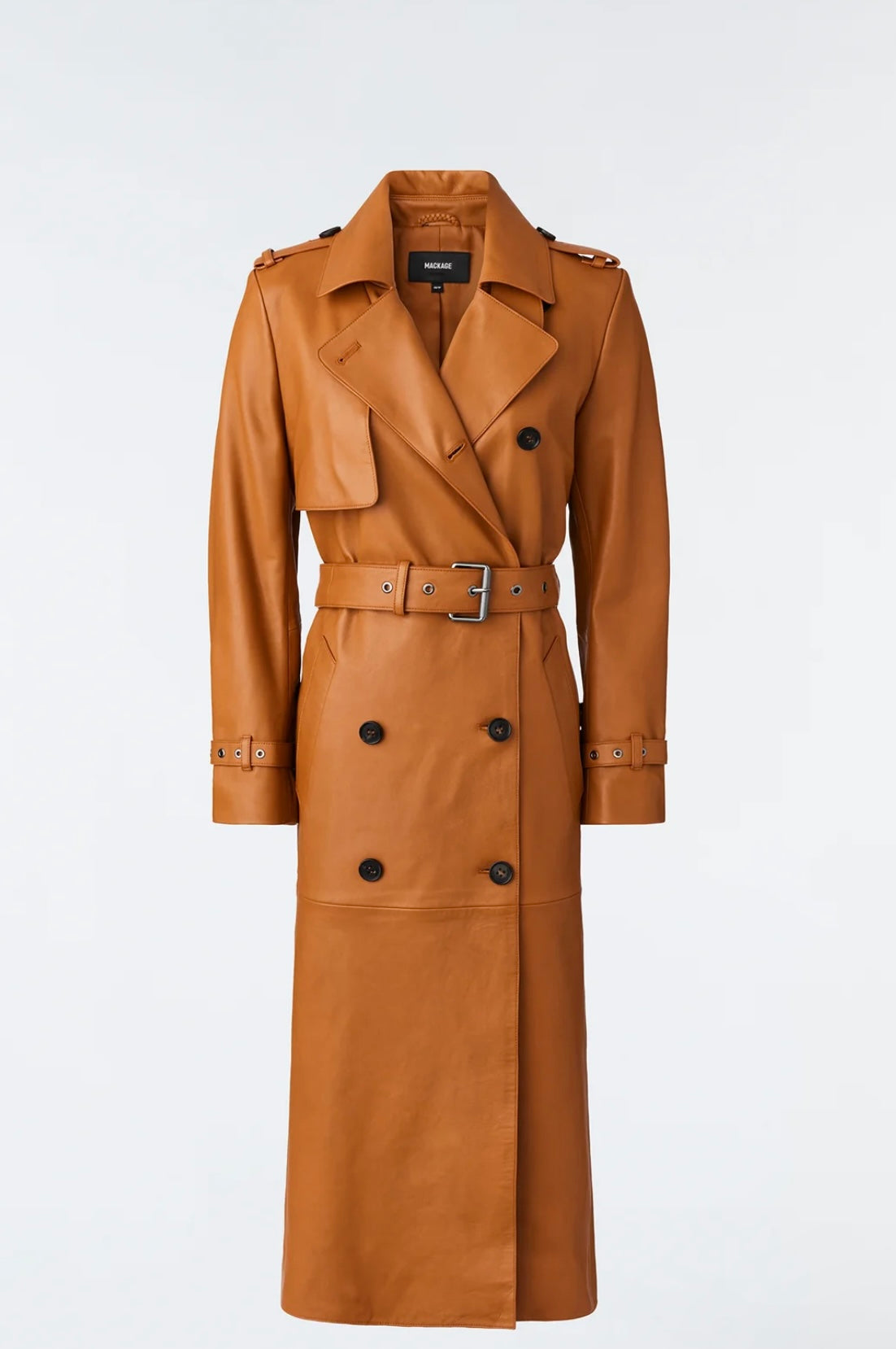 MACKAGE - Gael Leather Trench with Belt