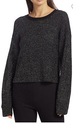 RAG & BONE black & silver knit with buttons on sleeves