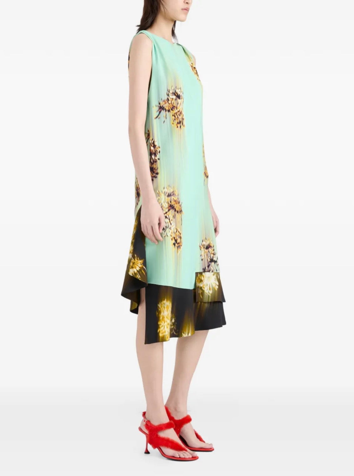 Proenza Schouler Green Rhetta Midi Dress