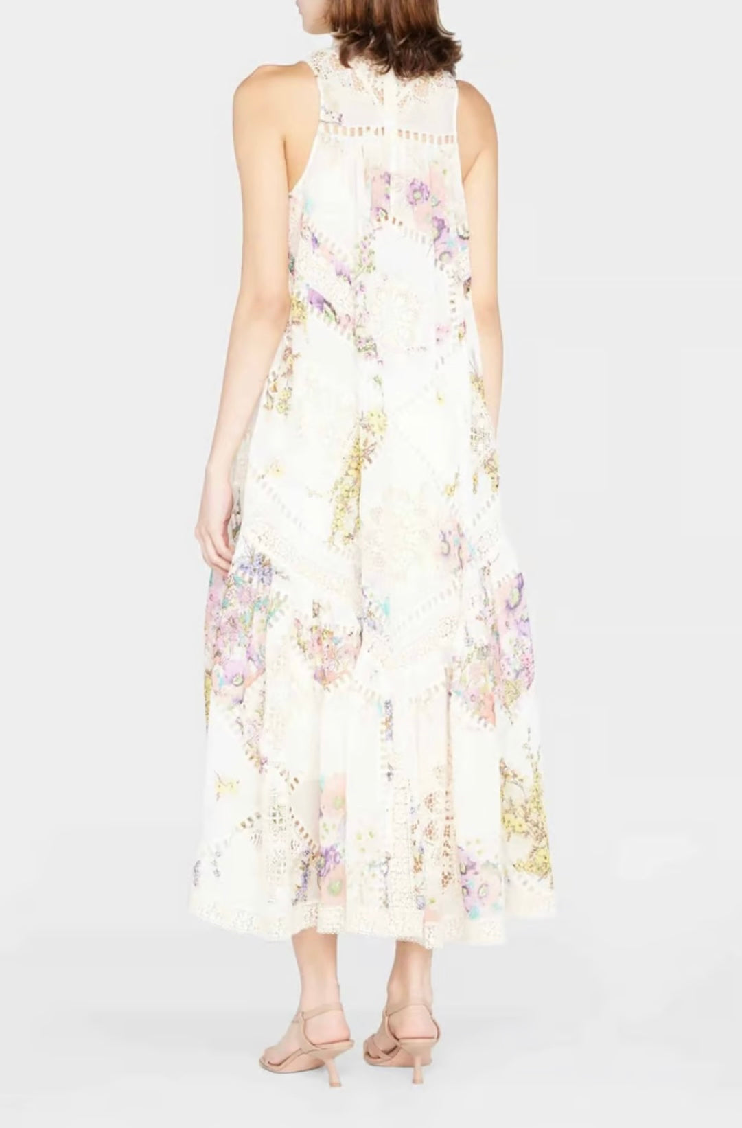 ZIMMERMANN 
Jude Floral Lace Yoke Maxi Dress - Spliced