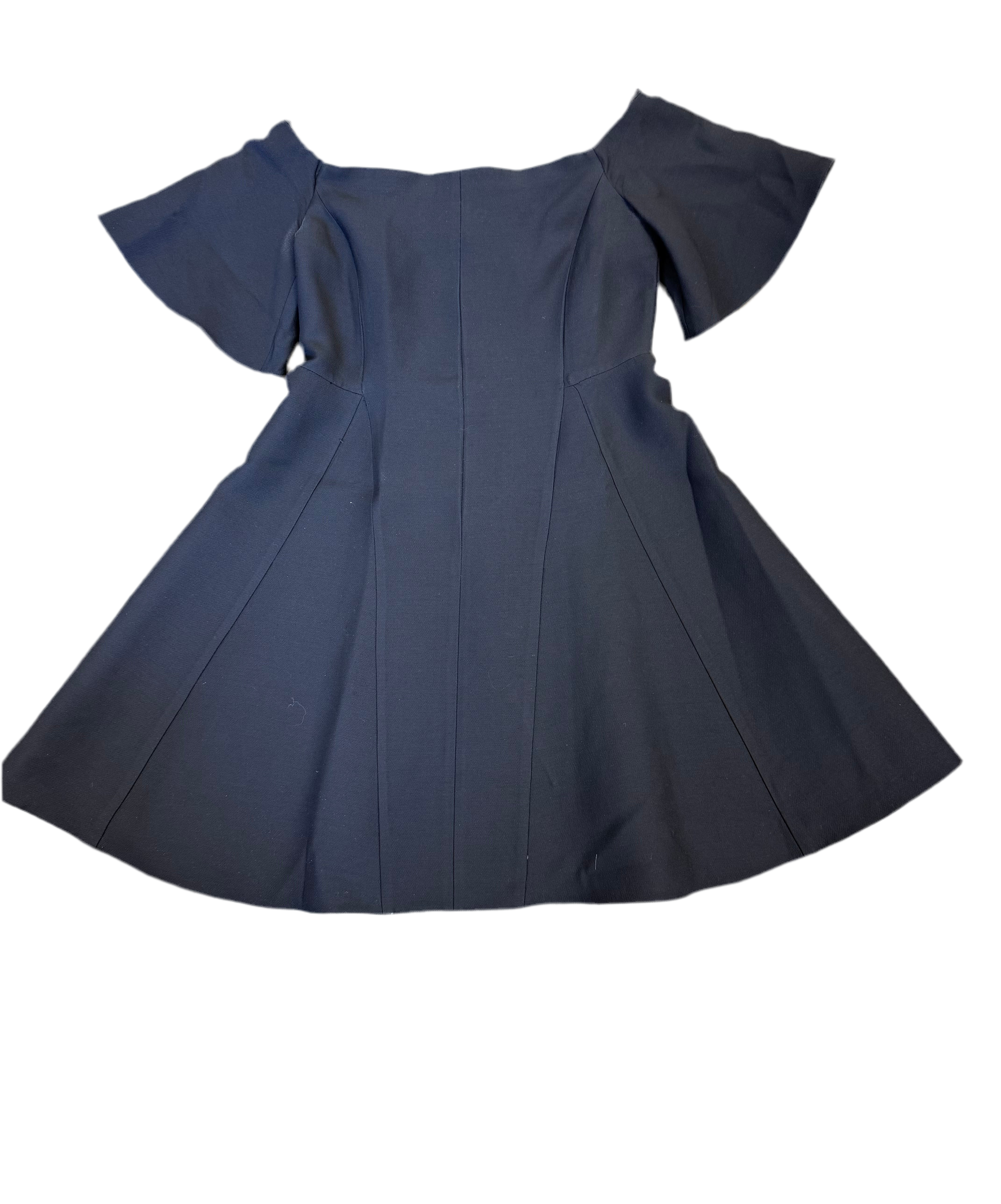 VALENTINO black off shoulder mini dress