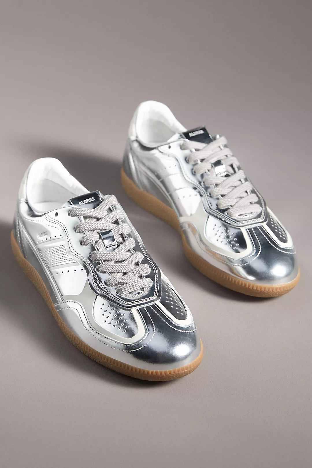 ALOHAS shimmer silver sneakers
