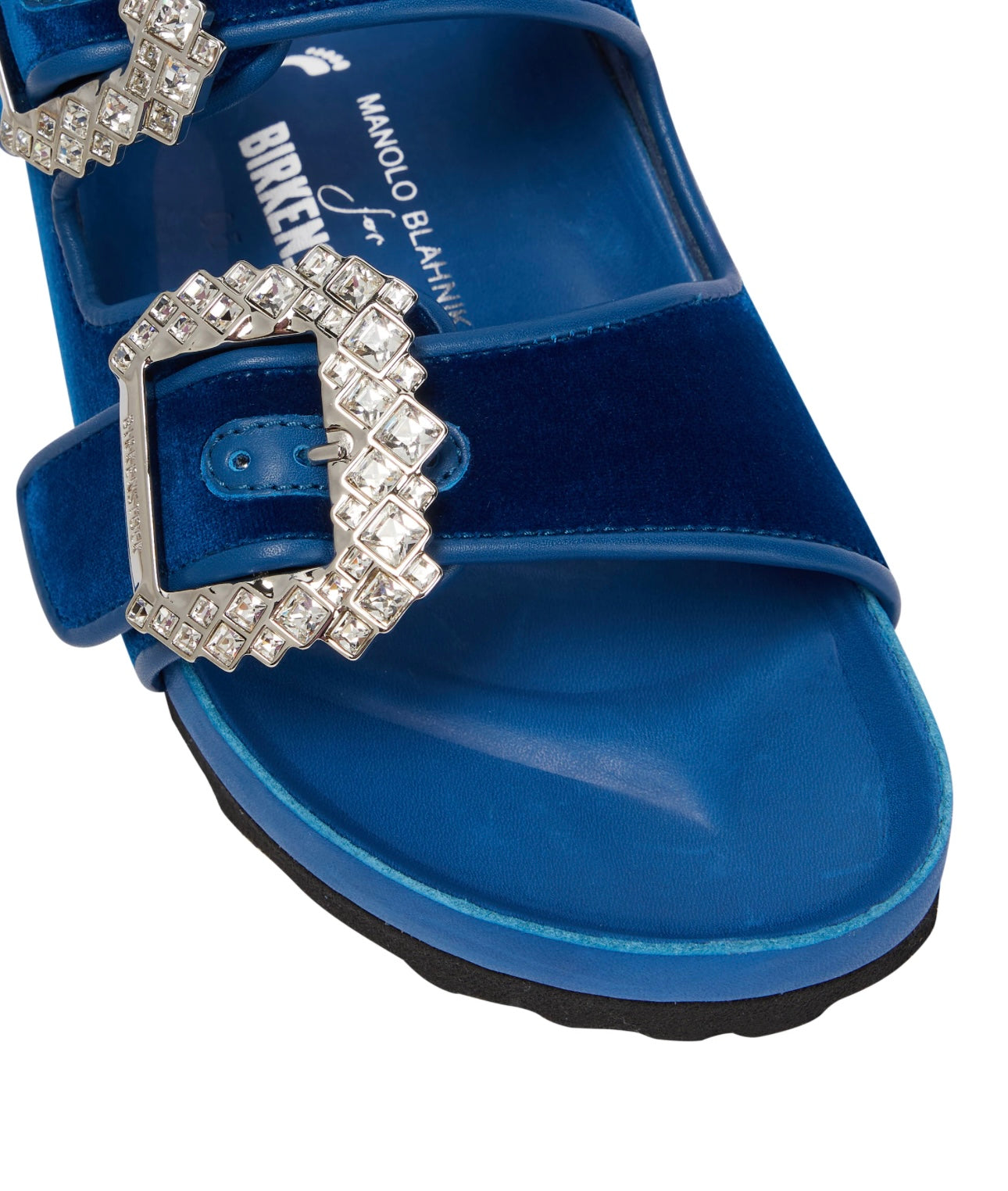 BIRKENSTOCK 1774
x Manolo Blahnik Arizona embellished velvet slides