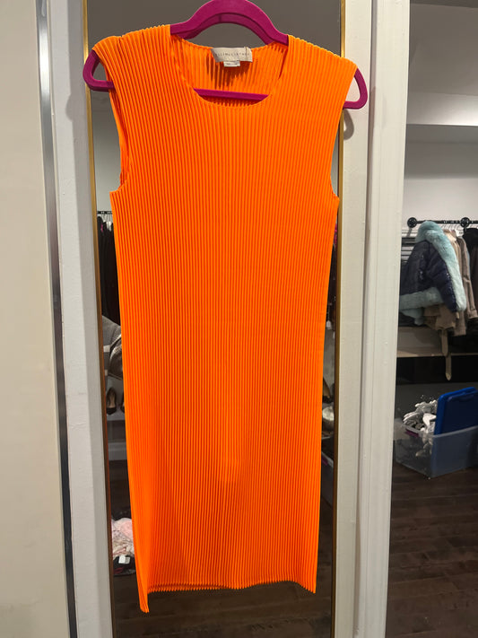 STELLA MCCARTNEY pleated orange dress