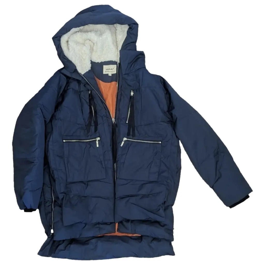 OROLAY navy puffy jacket
