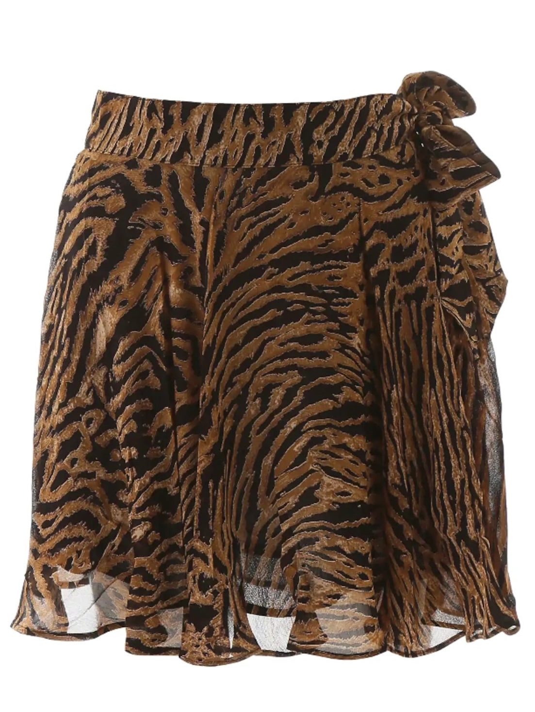 GANNI - Georgette Wrap Miniskirt
