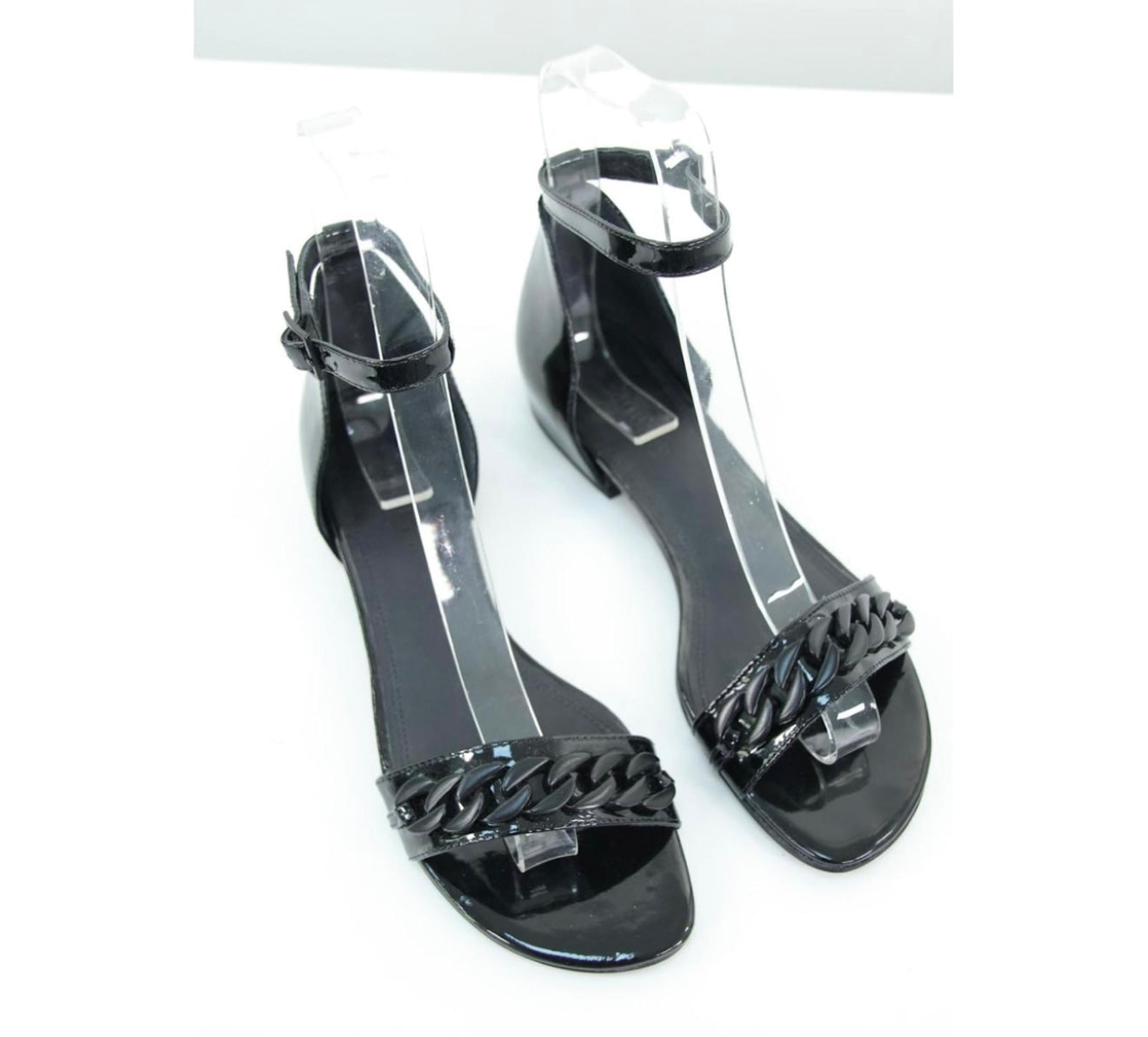 Sandro - Chain Link Patent Leather Sandals