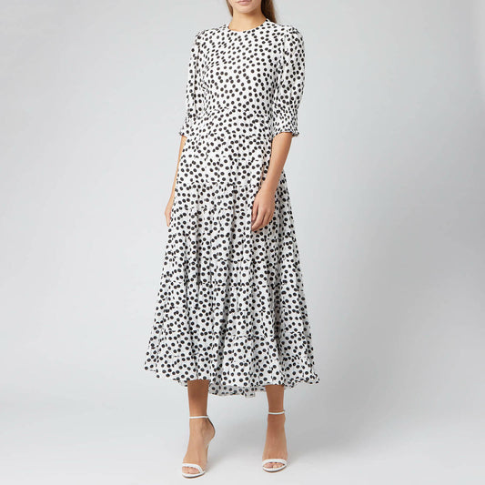 Rixo London Polka Dot Maxi Dress