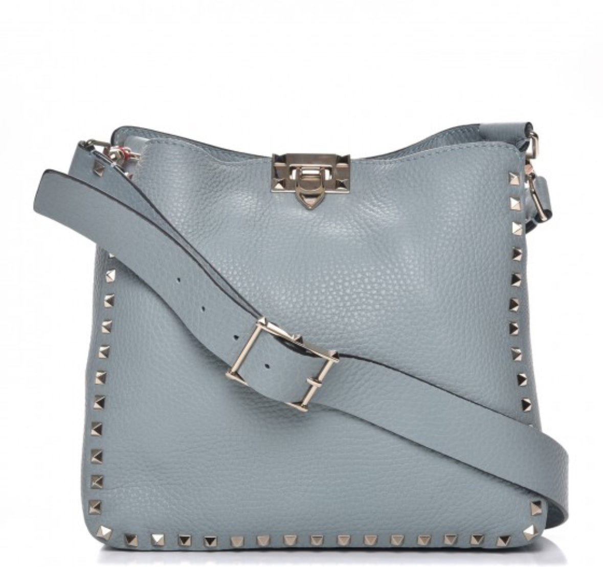 Valentino - Grainy Pebbled Rockstud Hobo bag