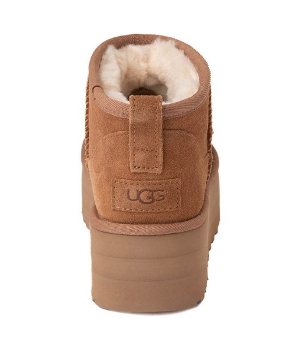 Womens UGG Classic Ultra Mini Platform Boot - Chestnut