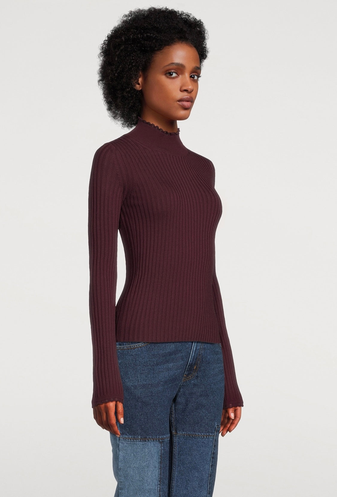 SEE BY CHLOÉ
Wool Ribbed Knit Turtleneck