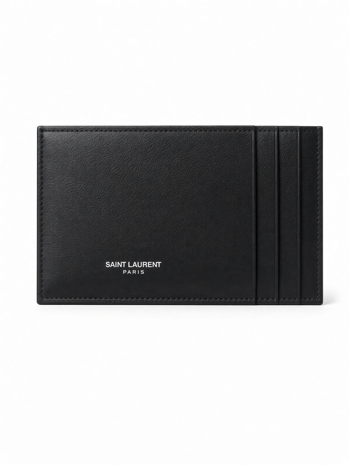 Saint Laurent Black Leather Card Case