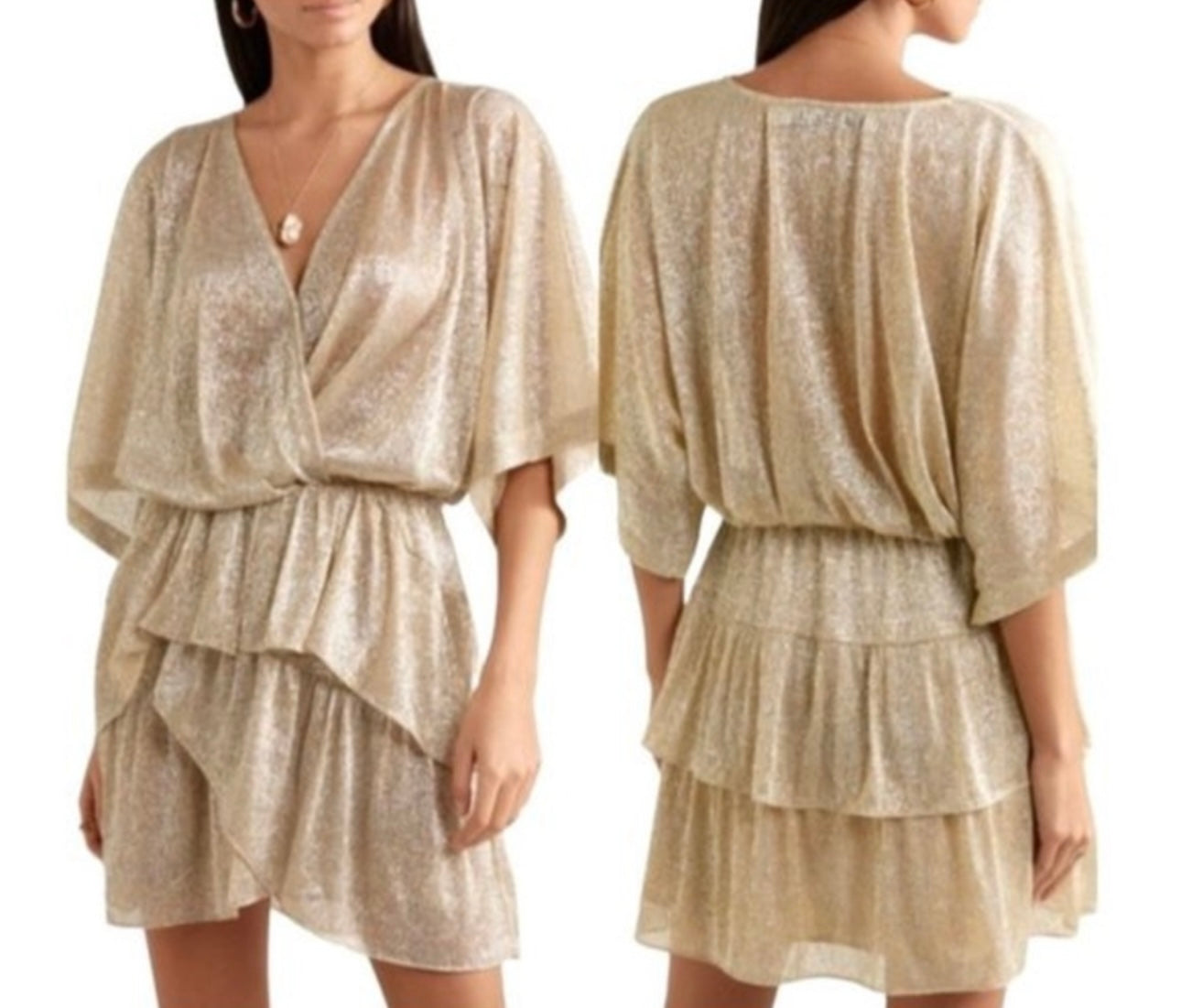 IRO - Gold Shimmer Draped Dress