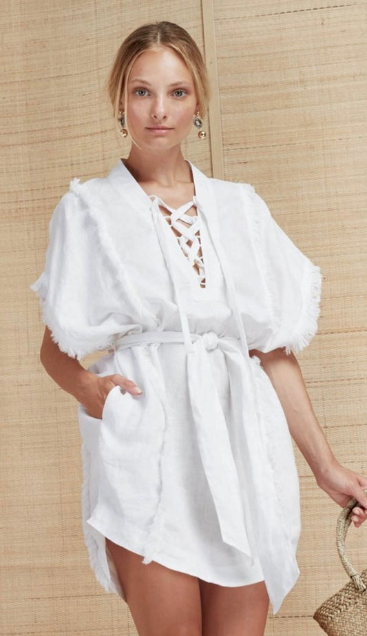 MAGALI PASCAL - WHITE LINEN DRESS