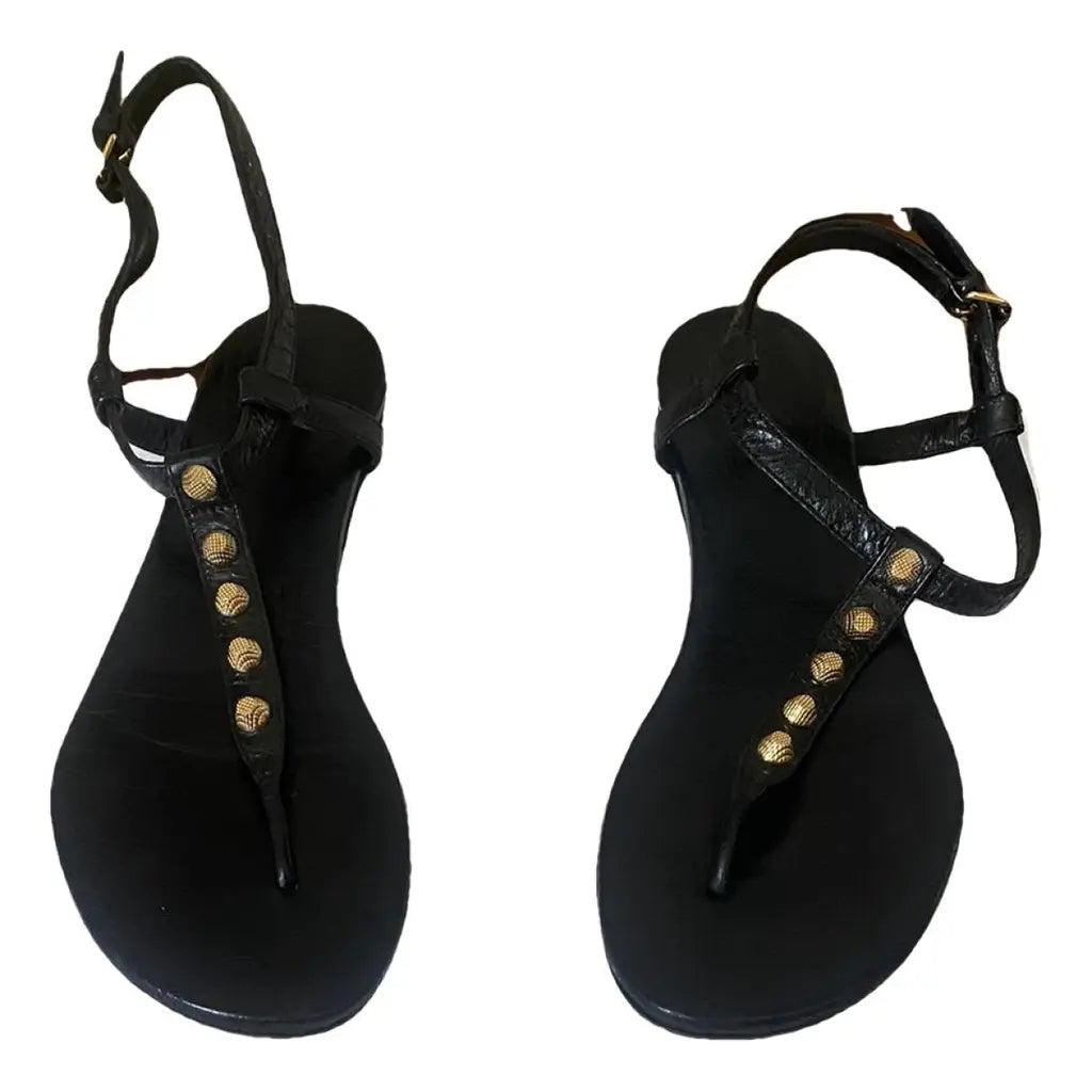 BALENCIAGA black t-strap sandal