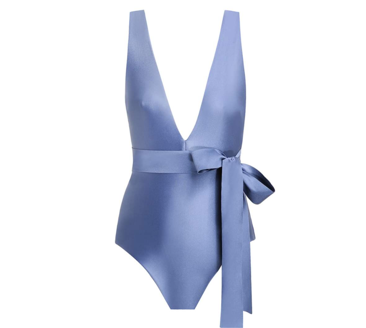 ZIMMERMANN iridescent purple one piece swim with tie