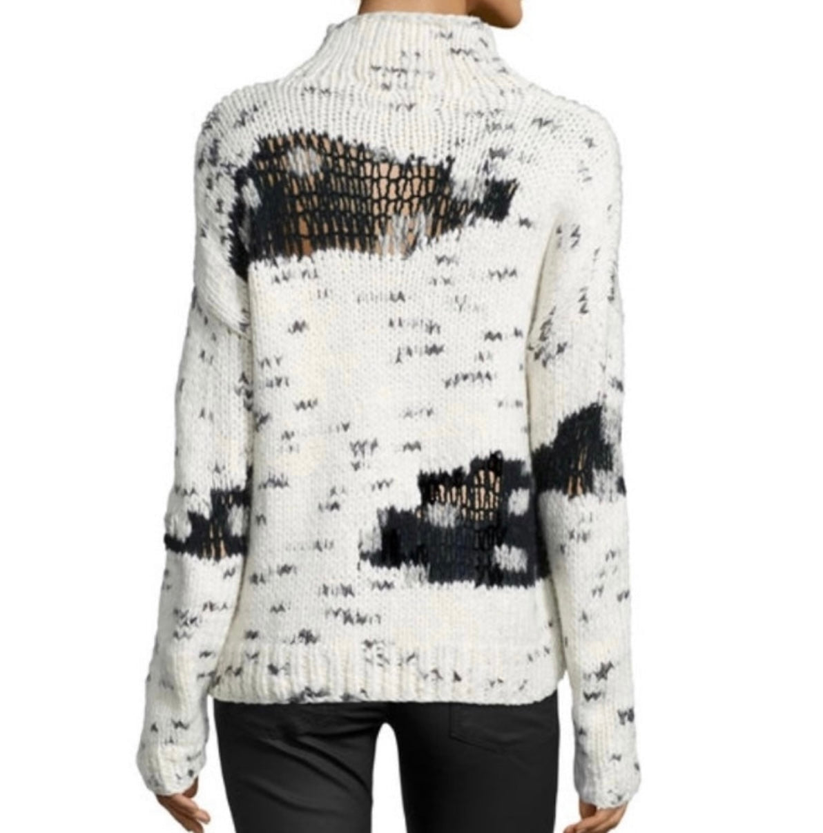 Line Mixed Knit Sweater