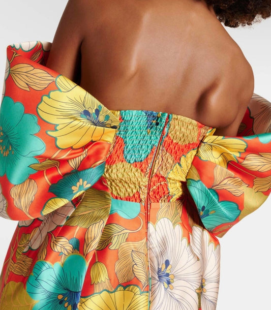 Alémais Piato printed bustier dress