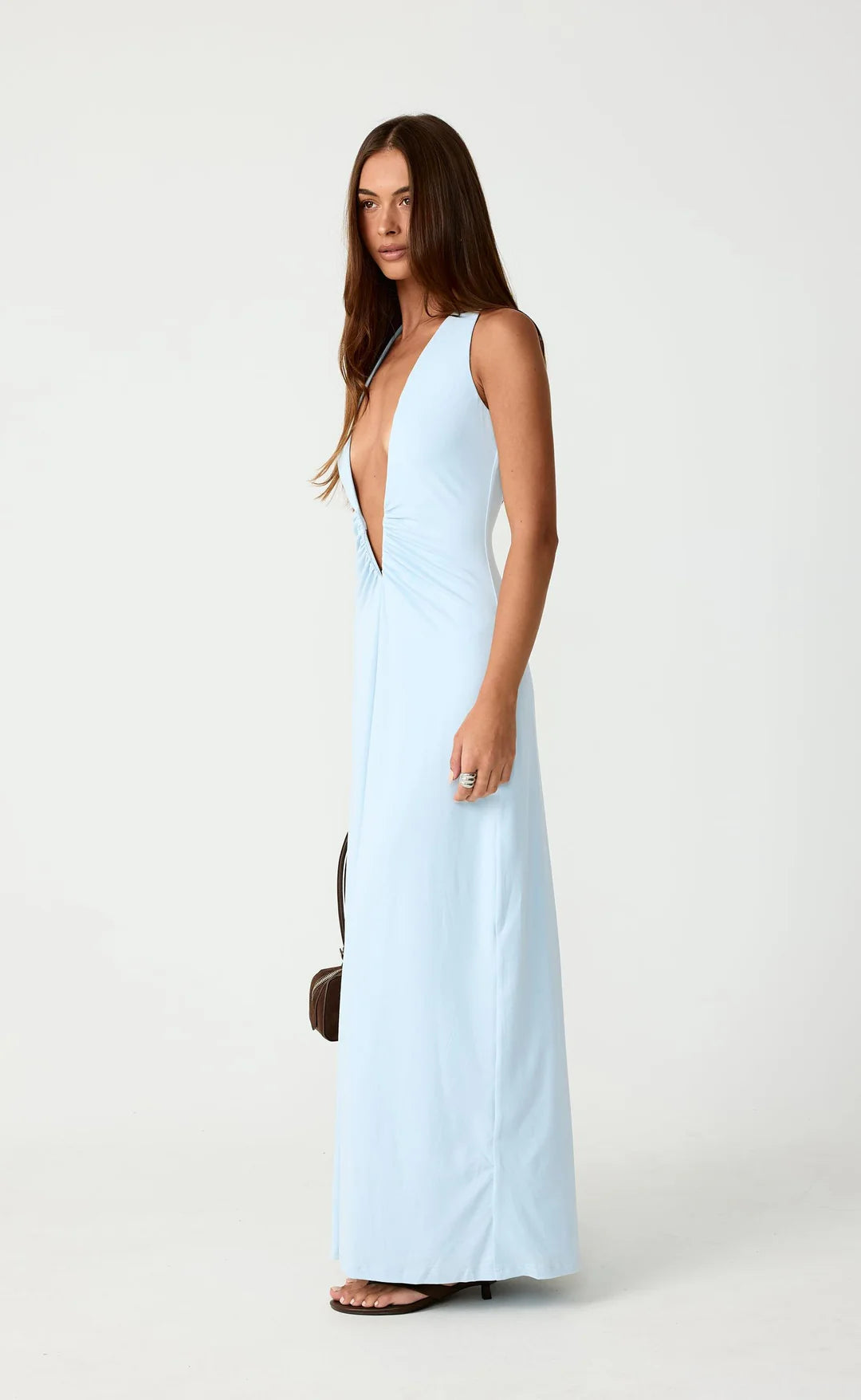 CHARCOAL  NWT avril maxi ice blue dress