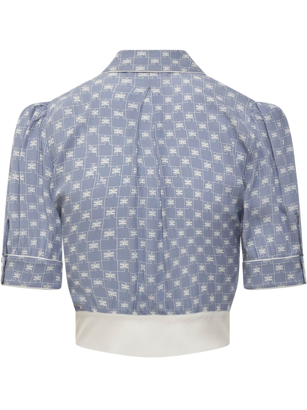 ELISABETTA FRANCHI cropped blouse with gold buttons