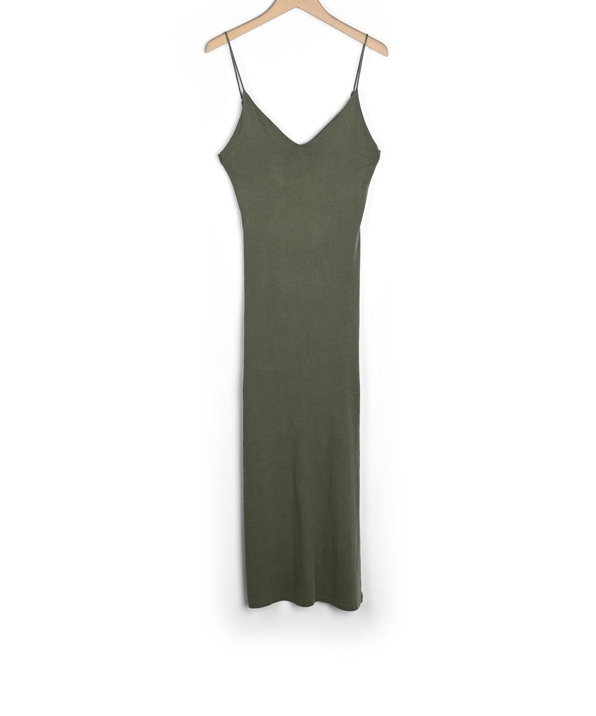BA&SH spaghetti strap cotton charcoal dress