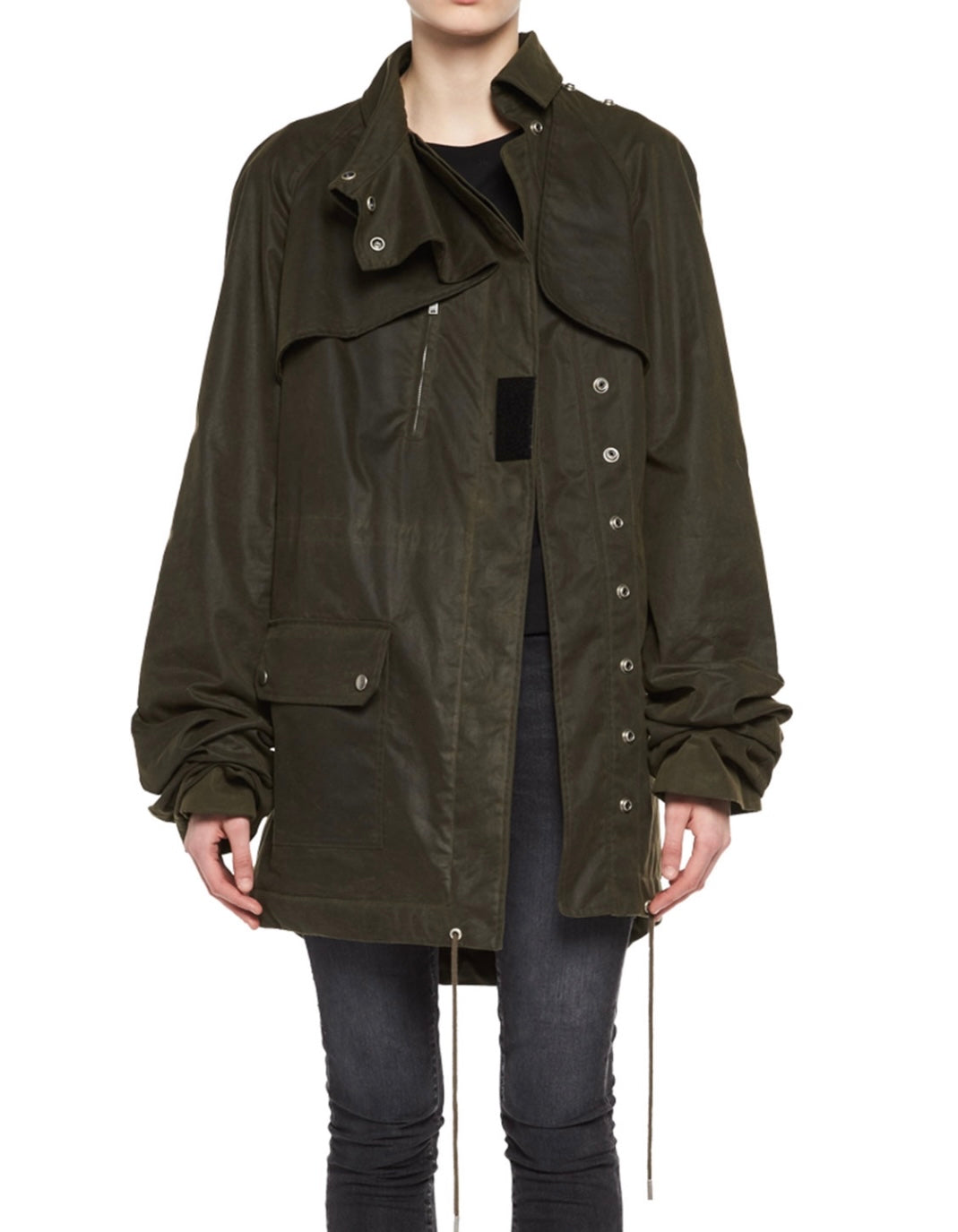 SAINT LAURENT green trench coat