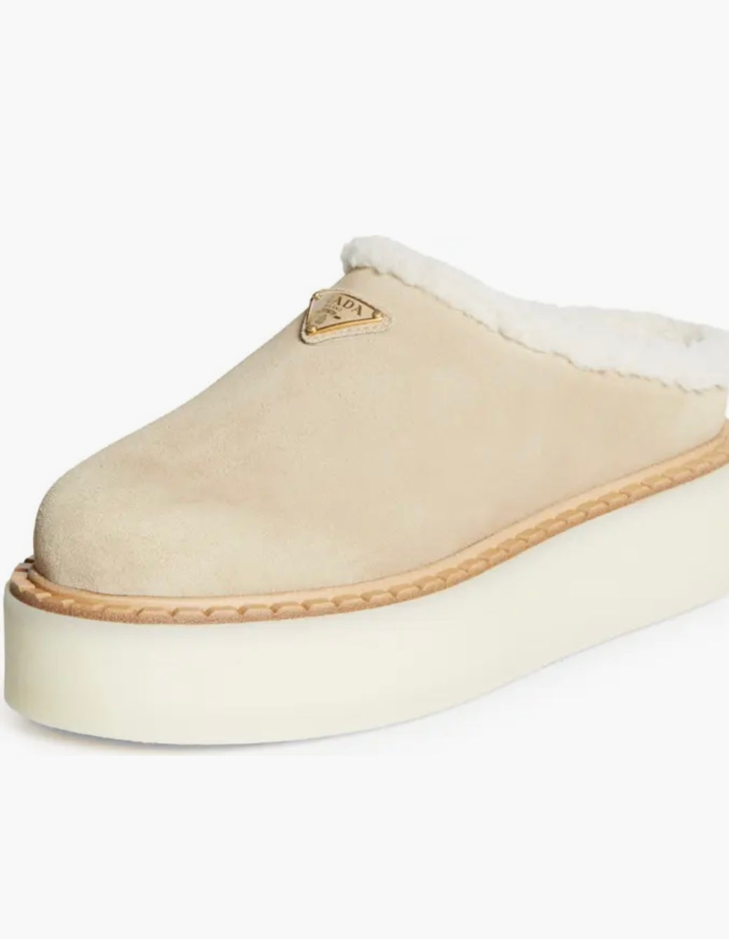 Prada - Evolve Genuine Shearling Clog