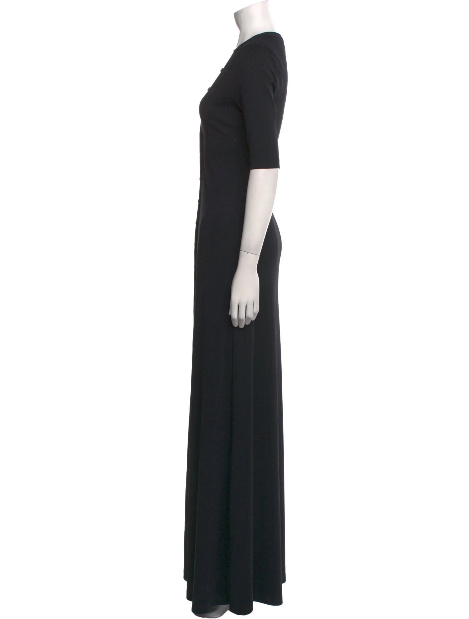L'ACADEMIE LOS ANGELES black long tshirt ribbed dress NWT