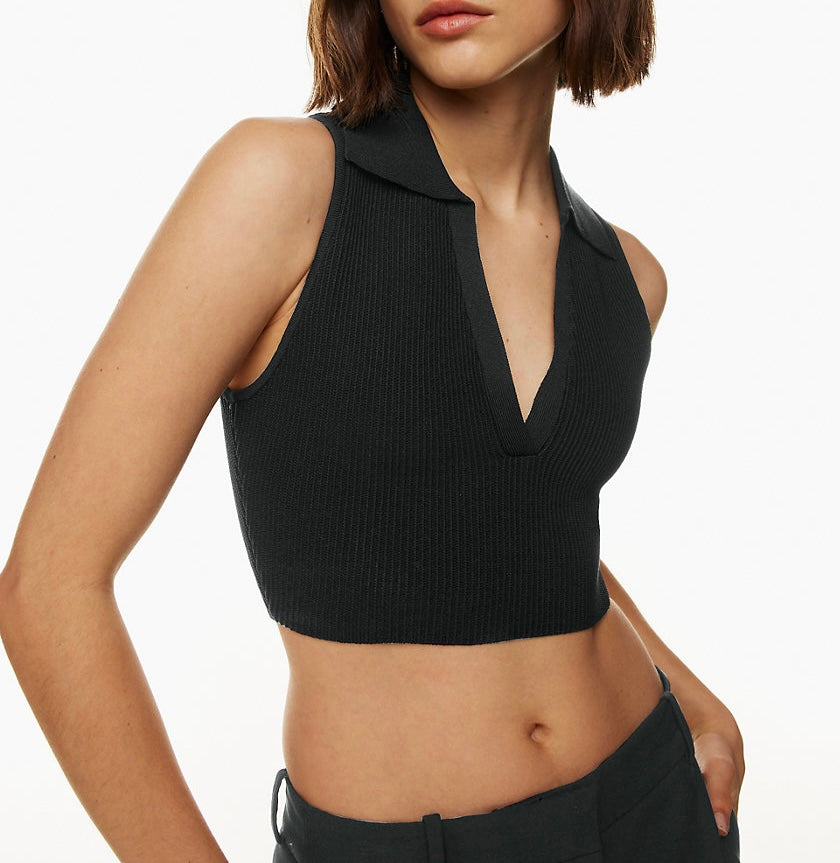 Babaton Sculpt Knit Collar Tank