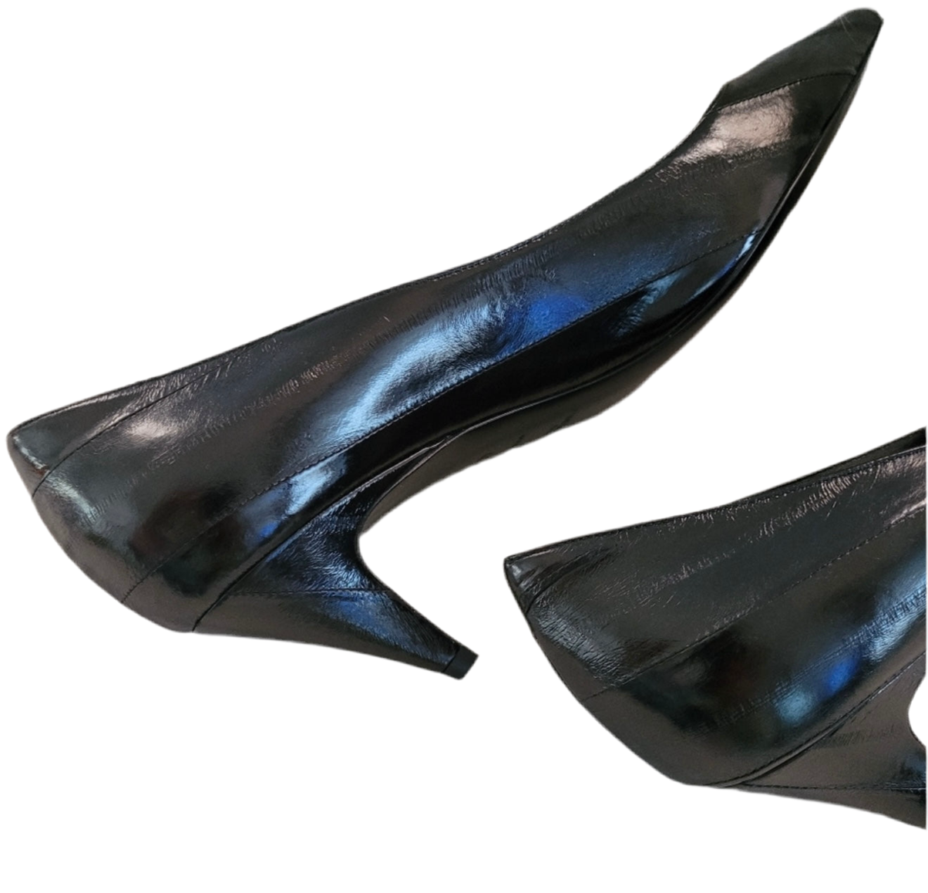 Saint Laurent - Black Leather Kitten Pumps