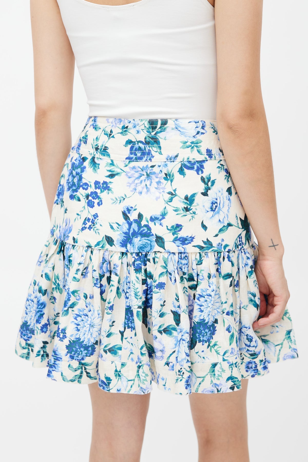 Zimmermann Linen Floral Skirt