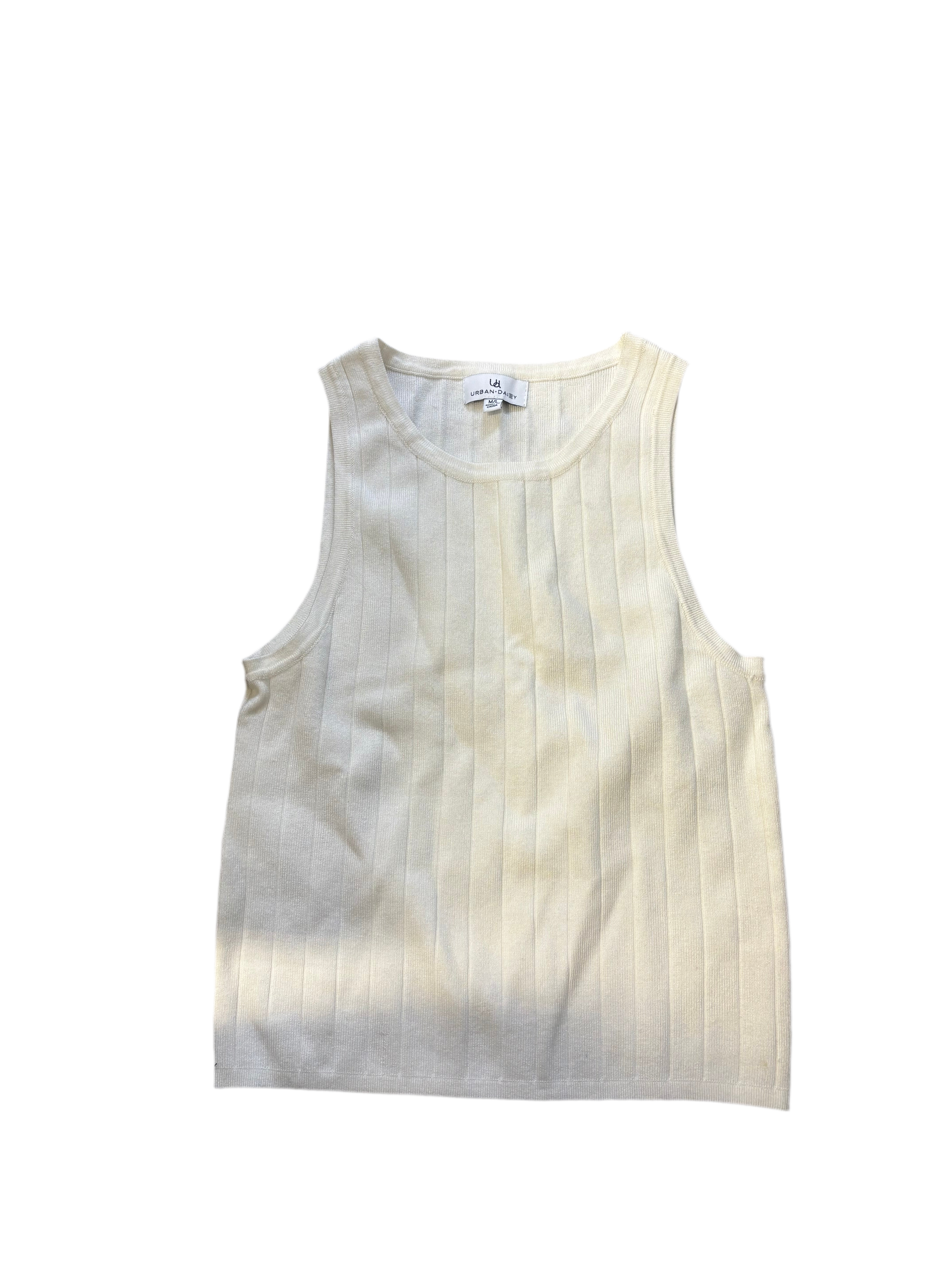 URBAN DAIZY white ribbed tank