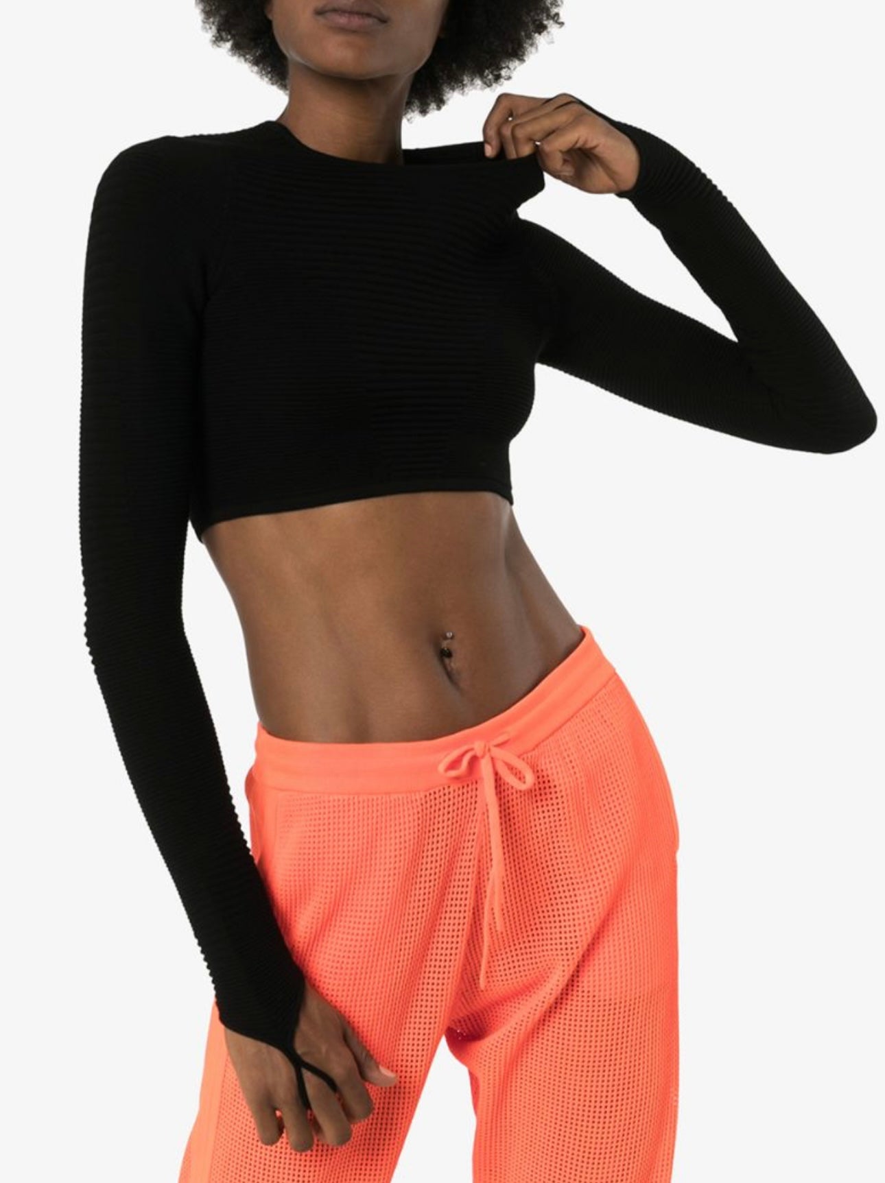 Adam Selman Sport
Ribbed Knit Crop Top