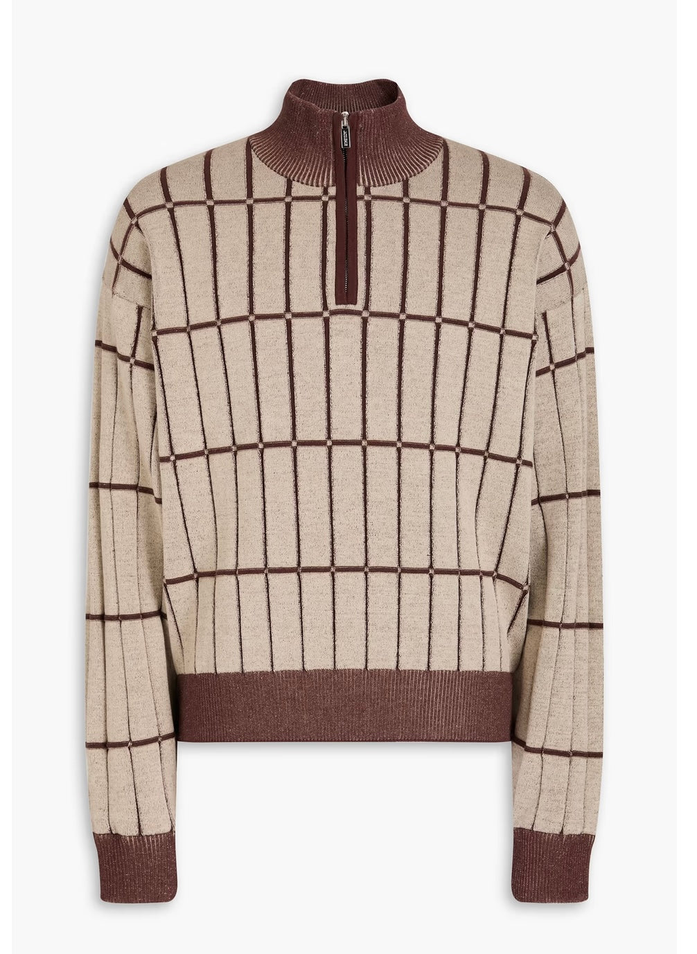 JACQUEMUS
Malha jacquard-knit half-zip sweater