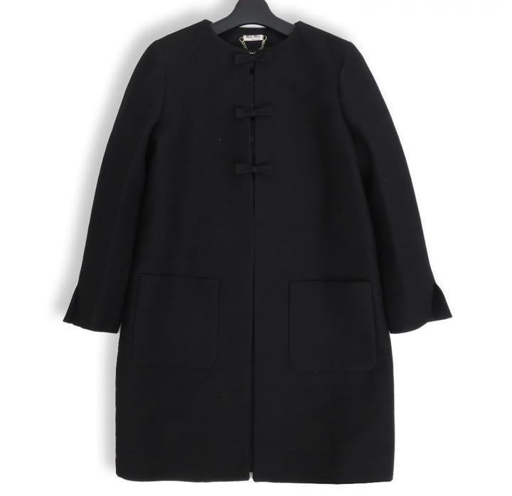 MIU MIU black blazer/jacket with bow detail