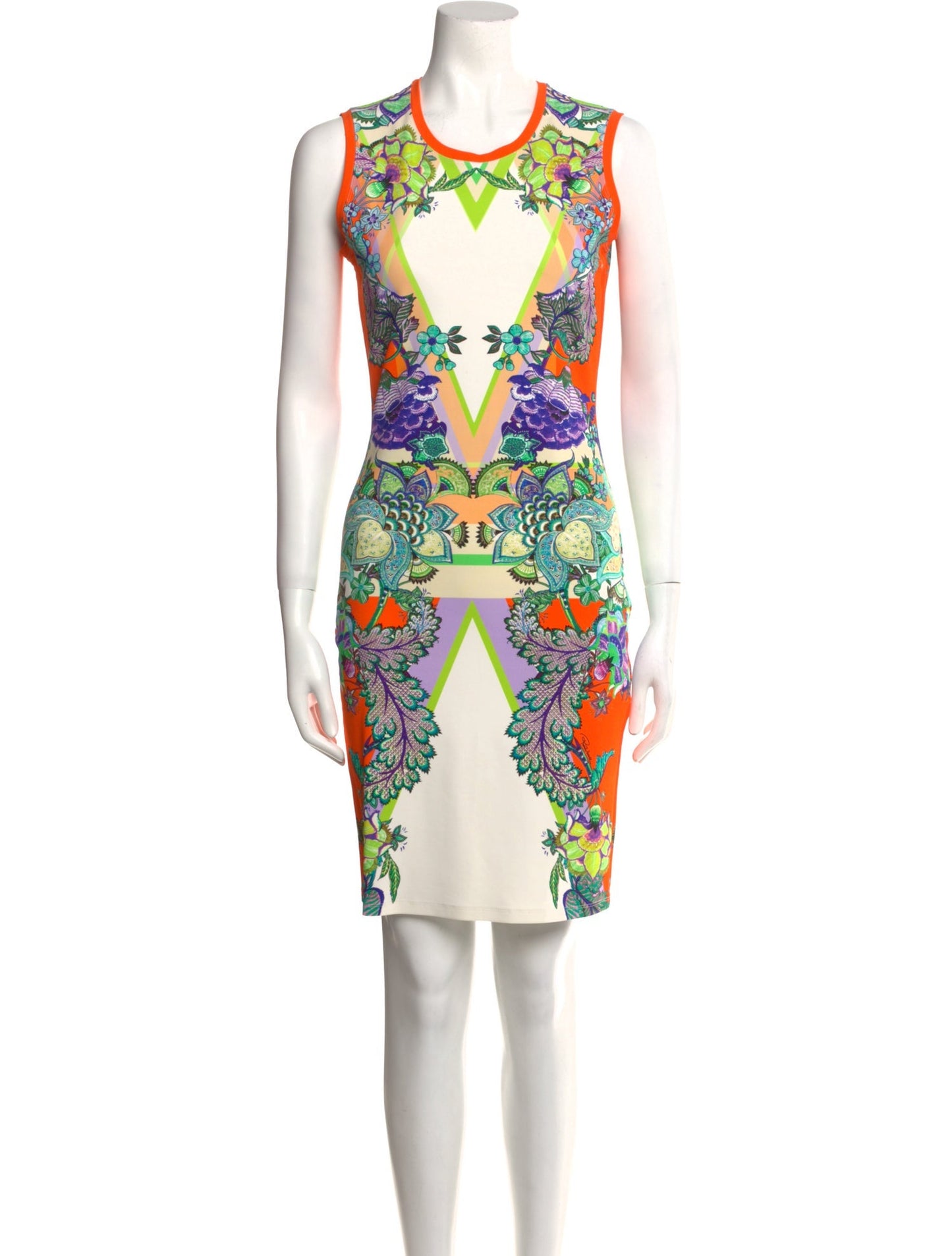 Roberto Cavalli Neon Floral Dress