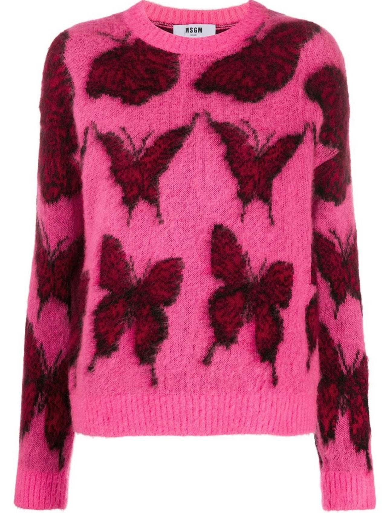MSGM 
Butterfly Knitted Sweater - Pink