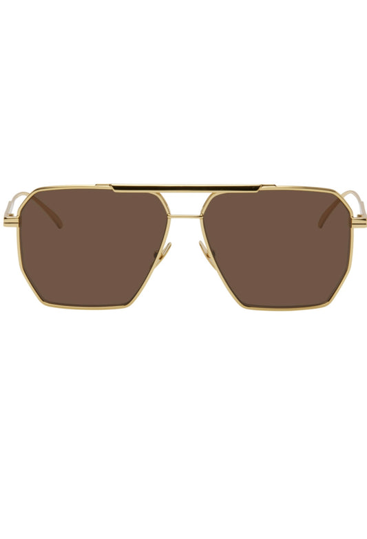 BOTTEGA VENETA EYEWEAR
Aviator-Style Gold-Tone Sunglasses