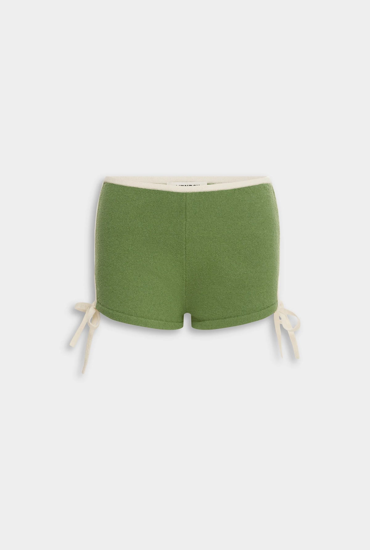 Venroy Green Terry Side Tie Shorts with White Trim