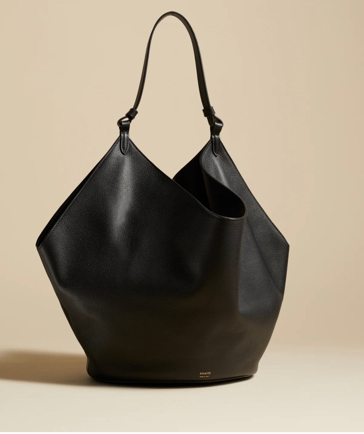 KHAITE
medium Lotus leather tote bag