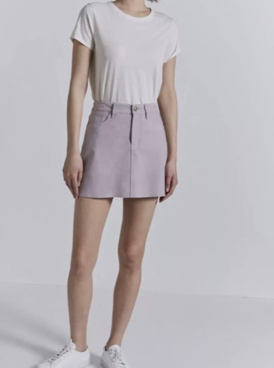 Current/Elliott - Purple Suede Mini Skirt